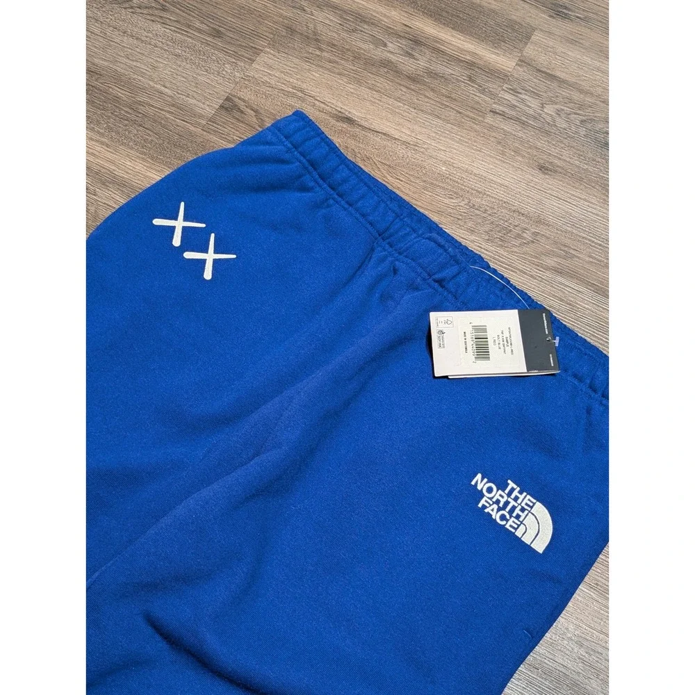 The North Face x KAWS‎ XX Sweatpants Bolt Blue Mens Large NF0A7WLK Sample SP22